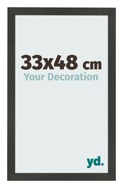 Photo Frame 33x48cm Anthracite MDF Bologna Front Size | Yourdecoration.co.uk