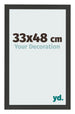 Photo Frame 33x48cm Black Woodgrain MDF Bologna Front Size | Yourdecoration.co.uk