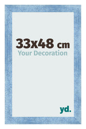 Photo Frame 33x48cm Clear Blue Swept MDF Pisa Front Size | Yourdecoration.co.uk