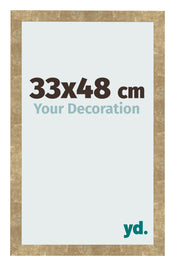 Photo Frame 33x48cm Gold Antique MDF Bologna Front Size | Yourdecoration.co.uk