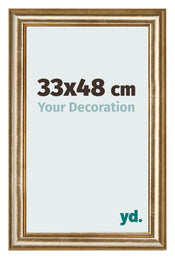Photo Frame 33x48cm Gold Antique MDF Lazio Front Size | Yourdecoration.co.uk