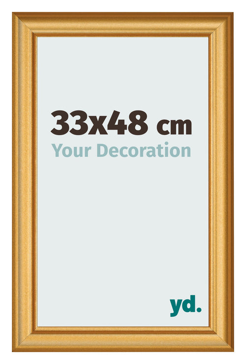 Photo Frame 33x48cm Gold Matte MDF Lazio Front Size | Yourdecoration.co.uk