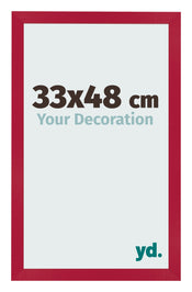 Photo Frame 33x48cm Red MDF Bologna Front Size | Yourdecoration.co.uk