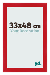 Photo Frame 33x48cm Red MDF Pisa Front Size | Yourdecoration.co.uk