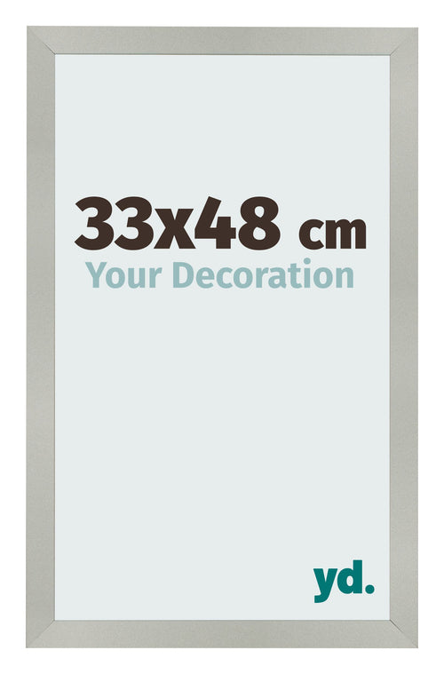 Photo Frame 33x48cm Silver Matte MDF Bologna Front Size | Yourdecoration.co.uk