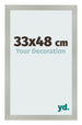 Photo Frame 33x48cm Silver Matte MDF Bologna Front Size | Yourdecoration.co.uk