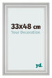 Photo Frame 33x48cm Silver Matte MDF Lazio Front Size | Yourdecoration.co.uk