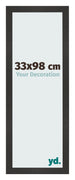 Photo Frame 33x98 cm Black Matte MDF Bologna Front Size | Yourdecoration.co.uk
