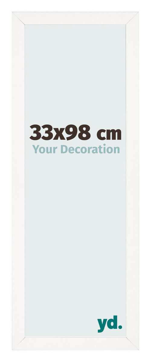 Photo Frame 33x98 cm White High Gloss MDF Bologna Front Size | Yourdecoration.co.uk