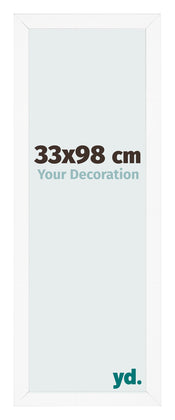Photo Frame 33x98 cm White Matte MDF Bologna Front Size | Yourdecoration.co.uk