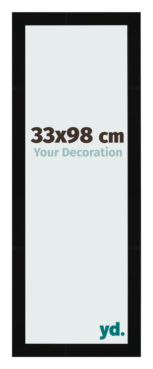 Photo Frame 33x98cm Black High Gloss MDF Bologna Front Size | Yourdecoration.co.uk