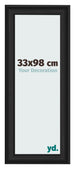Photo Frame 33x98cm Black Woodgrain MDF Lazio Front Size | Yourdecoration.co.uk