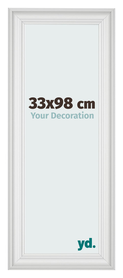 Photo Frame 33x98cm White Swept MDF Lazio Front Size | Yourdecoration.co.uk