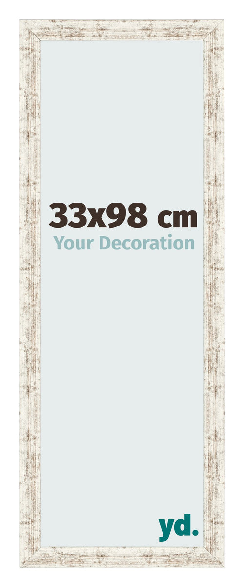 Photo Frame 33x98cm White Vintage MDF Bologna Front Size | Yourdecoration.co.uk