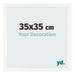 Photo Frame 35x35 cm White High Gloss MDF Bologna Front Size | Yourdecoration.co.uk