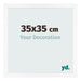 Photo Frame 35x35 cm White Matte MDF Bologna Front Size | Yourdecoration.co.uk
