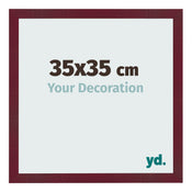 Photo Frame 35x35 cm Wine Red Swept MDF Bologna Front Size | Yourdecoration.co.uk