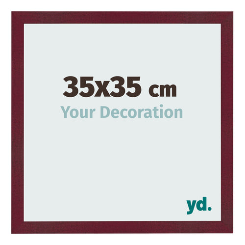 Photo Frame 35x35 cm Wine Red Swept MDF Bologna Front Size | Yourdecoration.co.uk