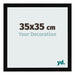 Photo Frame 35x35cm Black High Gloss MDF Bologna Front Size | Yourdecoration.co.uk