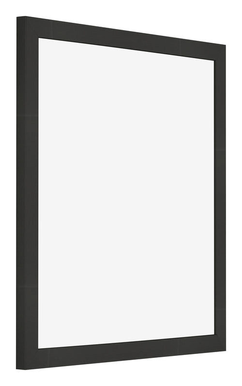 Photo Frame 35x35cm Black Woodgrain MDF Bologna Front Oblique | Yourdecoration.co.uk