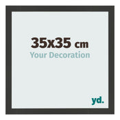 Photo Frame 35x35cm Black Woodgrain MDF Bologna Front Size | Yourdecoration.co.uk