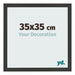 Photo Frame 35x35cm Black Woodgrain MDF Bologna Front Size | Yourdecoration.co.uk