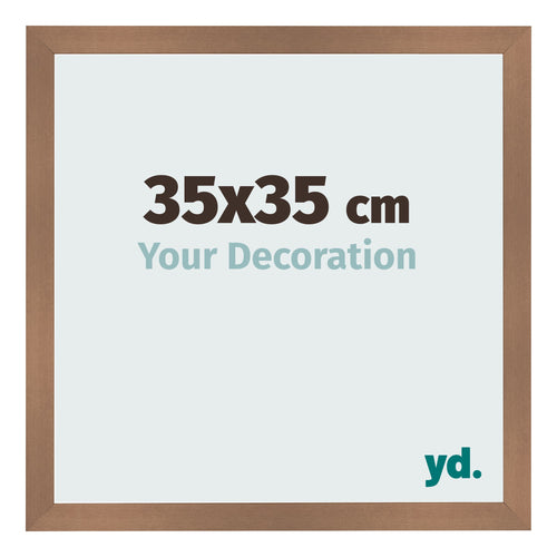 Photo Frame 35x35cm Copper Design MDF Bologna Front Size | Yourdecoration.co.uk