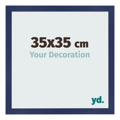 Photo Frame 35x35cm Dark Blue Swept MDF Bologna Front Size | Yourdecoration.co.uk