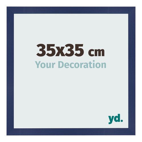 Photo Frame 35x35cm Dark Blue Swept MDF Bologna Front Size | Yourdecoration.co.uk