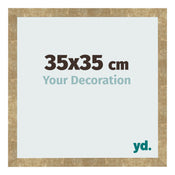 Photo Frame 35x35cm Gold Antique MDF Bologna Front Size | Yourdecoration.co.uk