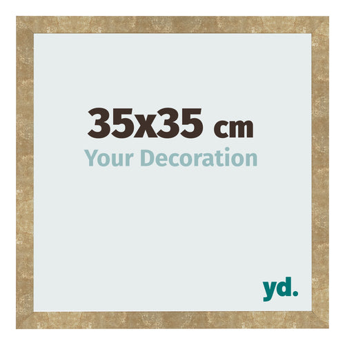 Photo Frame 35x35cm Gold Antique MDF Bologna Front Size | Yourdecoration.co.uk