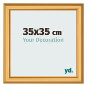 Photo Frame 35x35cm Gold Matte MDF Lazio Front Size | Yourdecoration.co.uk