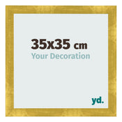 Photo Frame 35x35cm Gold Vintage MDF Pisa Front Size | Yourdecoration.co.uk