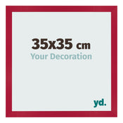 Photo Frame 35x35cm Red MDF Bologna Front Size | Yourdecoration.co.uk