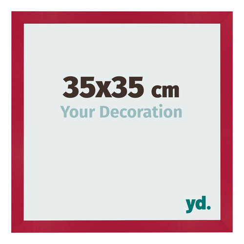 Photo Frame 35x35cm Red MDF Bologna Front Size | Yourdecoration.co.uk