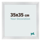 Photo Frame 35x35cm Silver Black Swept MDF Pisa Front Size | Yourdecoration.co.uk