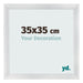 Photo Frame 35x35cm Silver Black Swept MDF Pisa Front Size | Yourdecoration.co.uk