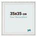 Photo Frame 35x35cm White Swept MDF Lazio Front Size | Yourdecoration.co.uk