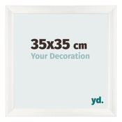 Photo Frame 35x35cm White Vintage MDF Pisa Front Size | Yourdecoration.co.uk