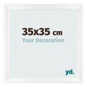 Photo Frame 35x35cm White Vintage MDF Pisa Front Size | Yourdecoration.co.uk