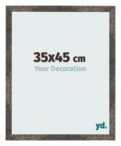Photo Frame 35x45 cm Oxidized Metal MDF Bologna Front Size | Yourdecoration.co.uk