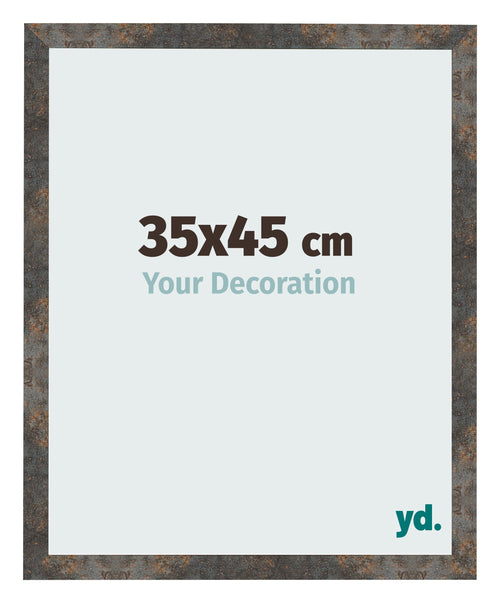 Photo Frame 35x45 cm Oxidized Metal MDF Bologna Front Size | Yourdecoration.co.uk