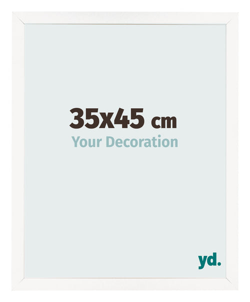 Photo Frame 35x45 cm White High Gloss MDF Bologna Front Size | Yourdecoration.co.uk