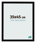 Photo Frame 35x45cm Black High Gloss MDF Bologna Front Size | Yourdecoration.co.uk
