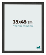 Photo Frame 35x45cm Black Woodgrain MDF Bologna Front Size | Yourdecoration.co.uk