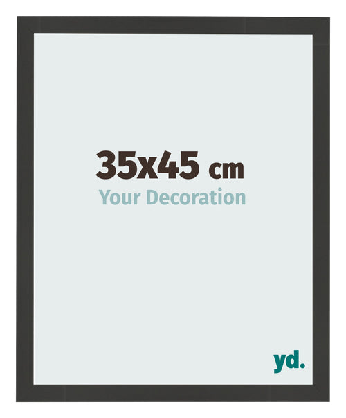 Photo Frame 35x45cm Black Woodgrain MDF Bologna Front Size | Yourdecoration.co.uk