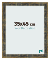 Photo Frame 35x45cm Blue Gold Melange MDF Pisa Front Size | Yourdecoration.co.uk