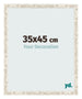 Photo Frame 35x45cm White Vintage MDF Bologna Front Size | Yourdecoration.co.uk