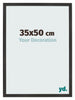 Photo Frame 35x50 cm Black Matte MDF Bologna Front Size | Yourdecoration.co.uk
