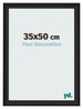 Photo Frame 35x50cm Black Woodgrain MDF Lazio Front Size | Yourdecoration.co.uk